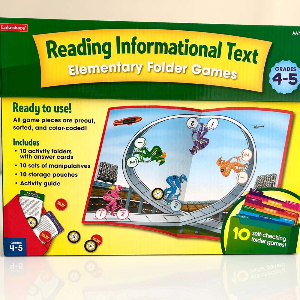 Lakeshore Reading Informational Text Elementary Folder Games‎ Grades 4-5